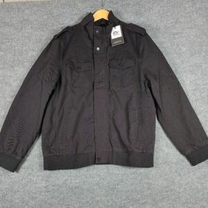 NWT Whattry Men's Black Cotton Utility  Jacket Size Large